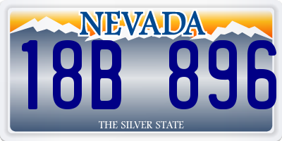 NV license plate 18B896