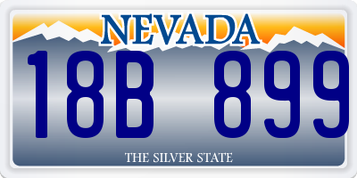 NV license plate 18B899