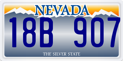 NV license plate 18B907