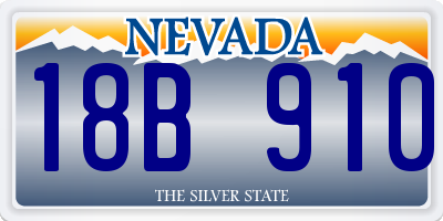 NV license plate 18B910