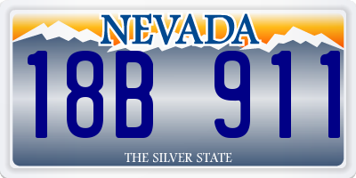 NV license plate 18B911