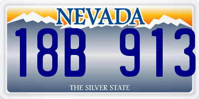 NV license plate 18B913