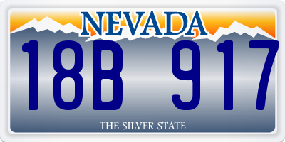 NV license plate 18B917