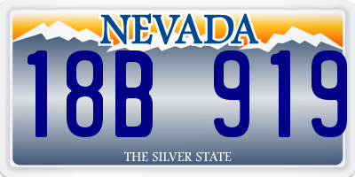 NV license plate 18B919