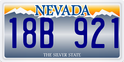 NV license plate 18B921