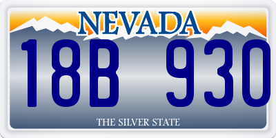 NV license plate 18B930