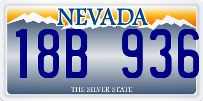 NV license plate 18B936