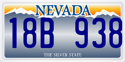 NV license plate 18B938