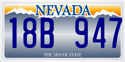 NV license plate 18B947