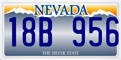 NV license plate 18B956