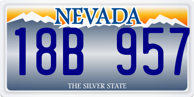 NV license plate 18B957