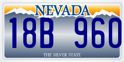 NV license plate 18B960