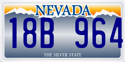 NV license plate 18B964