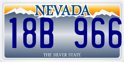 NV license plate 18B966
