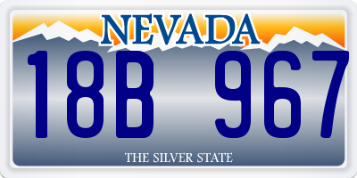 NV license plate 18B967