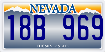 NV license plate 18B969