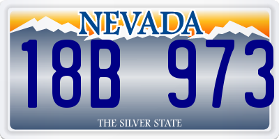 NV license plate 18B973
