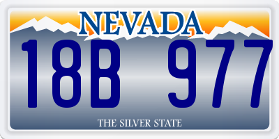 NV license plate 18B977