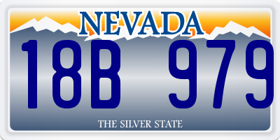 NV license plate 18B979