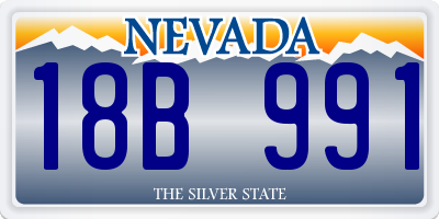 NV license plate 18B991