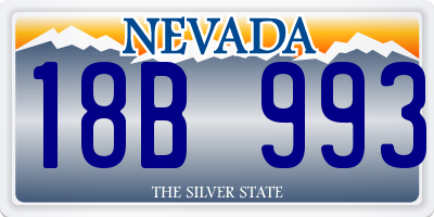 NV license plate 18B993