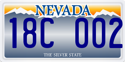 NV license plate 18C002