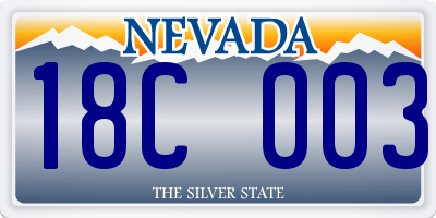 NV license plate 18C003