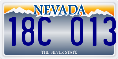 NV license plate 18C013