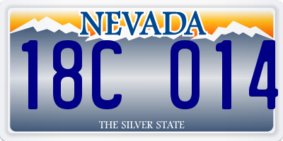 NV license plate 18C014