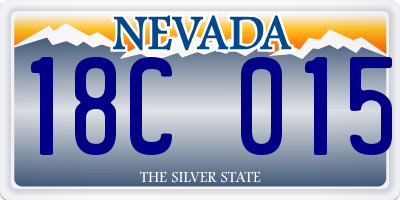 NV license plate 18C015