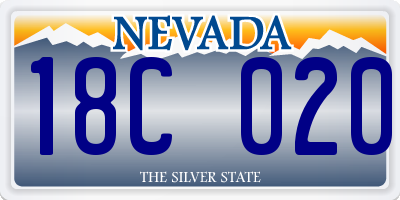 NV license plate 18C020