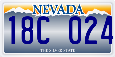 NV license plate 18C024