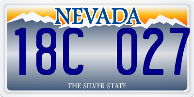 NV license plate 18C027