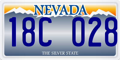 NV license plate 18C028