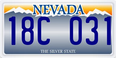 NV license plate 18C031