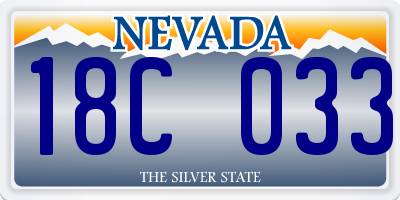 NV license plate 18C033