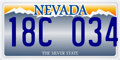 NV license plate 18C034