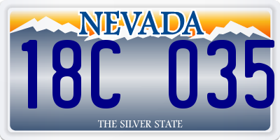 NV license plate 18C035