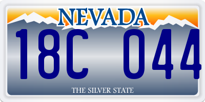 NV license plate 18C044