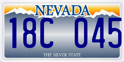 NV license plate 18C045