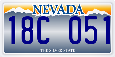 NV license plate 18C051
