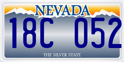 NV license plate 18C052