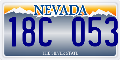 NV license plate 18C053