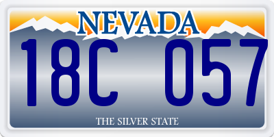 NV license plate 18C057