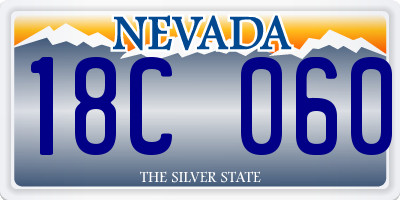 NV license plate 18C060