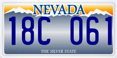 NV license plate 18C061
