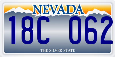 NV license plate 18C062