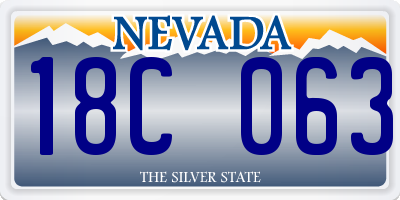 NV license plate 18C063