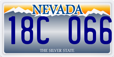 NV license plate 18C066