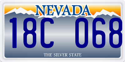 NV license plate 18C068